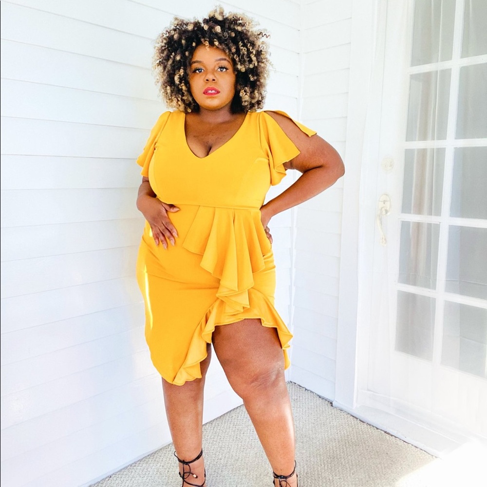 Yellow Sundress With Ruffles